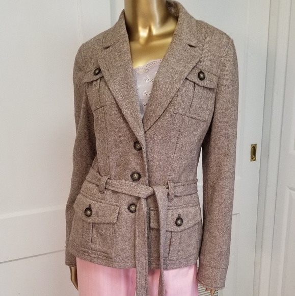 Banana Republic Jackets & Blazers - Beautiful Banana Republic Wool & Silk Tweed Trench